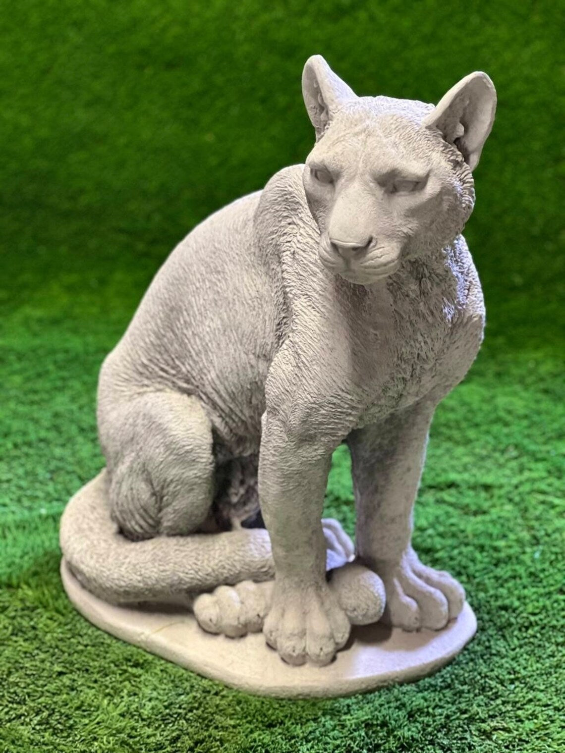 Massive mountain lion statue