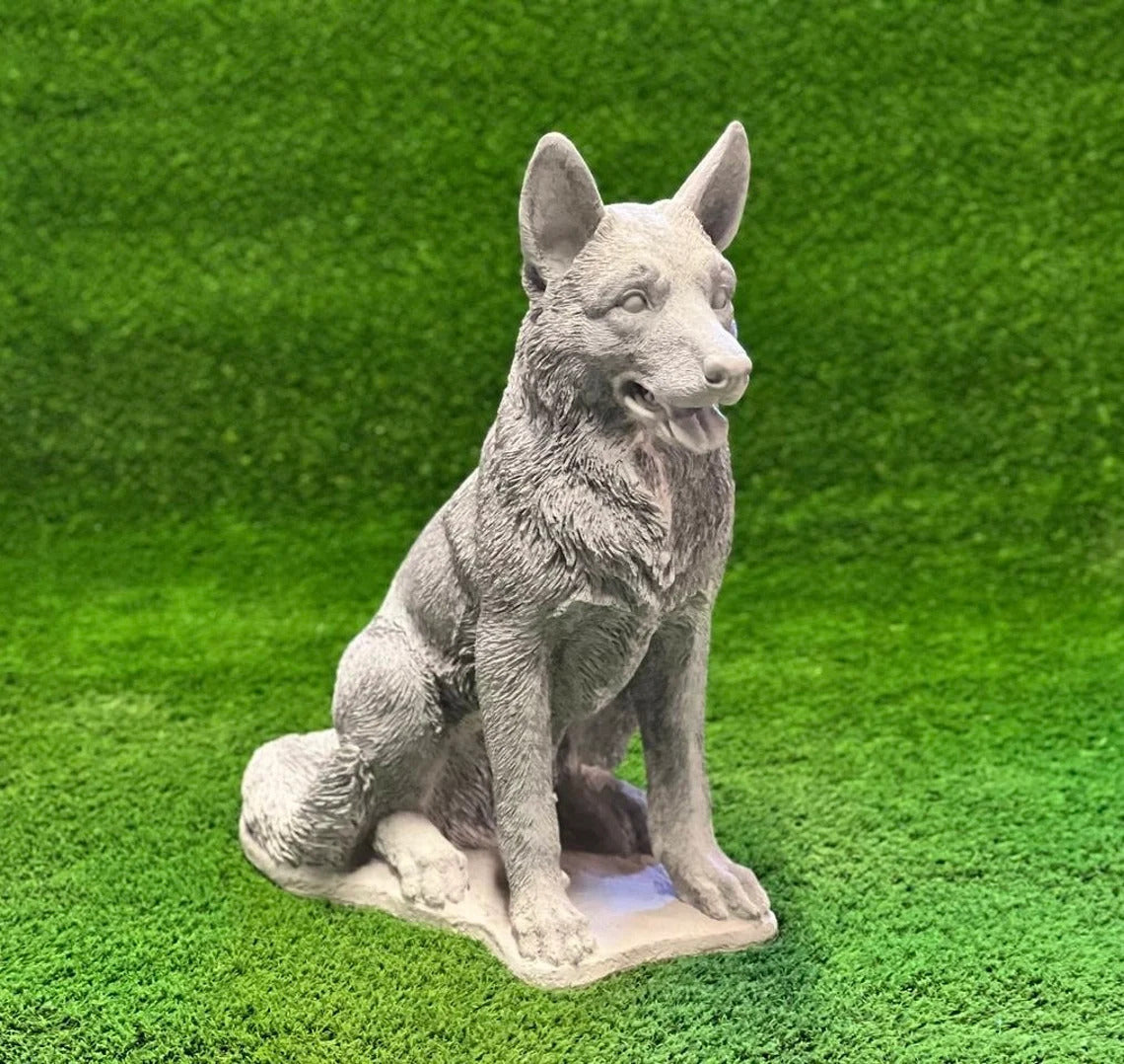 German shepherd statue
