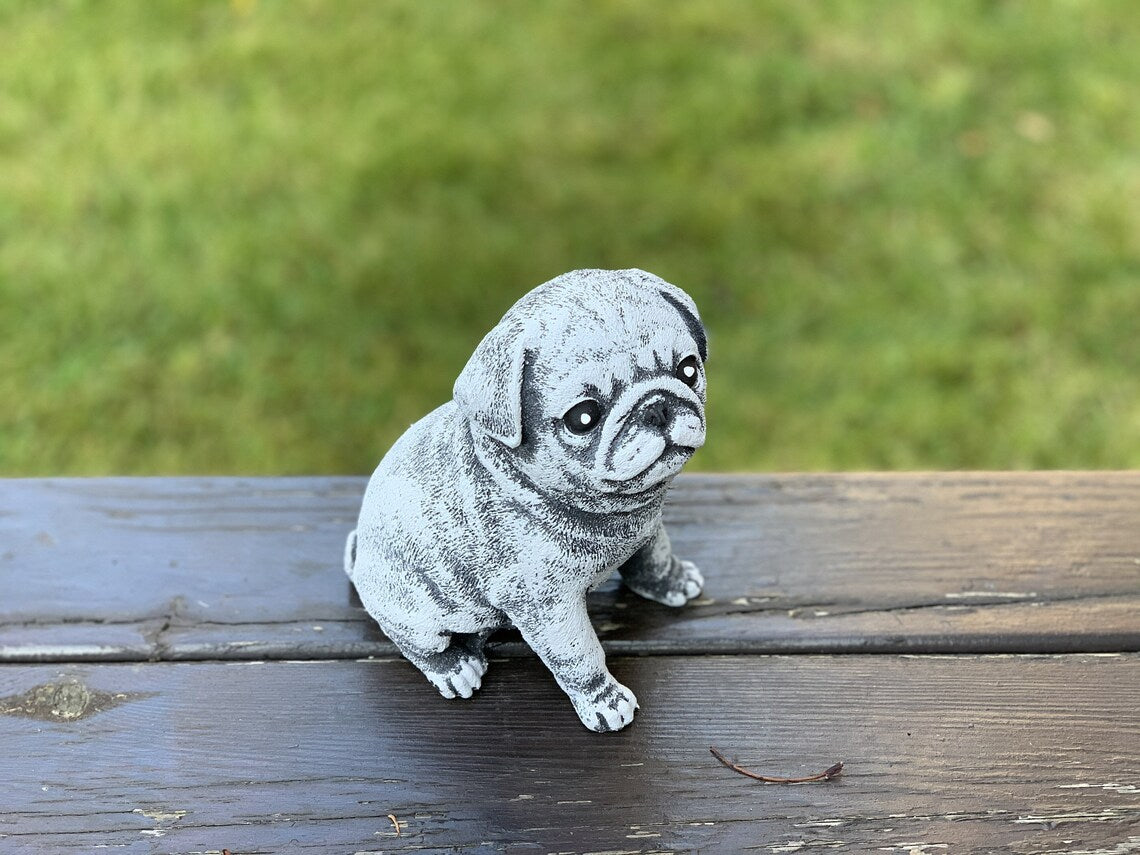 Pug dog statue