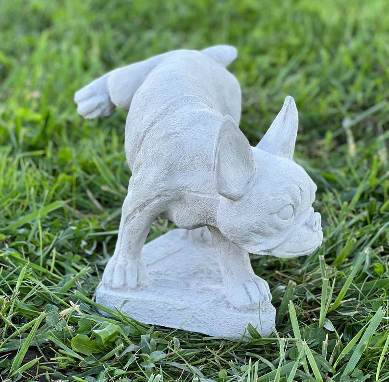 Standing boxer dog figurine
