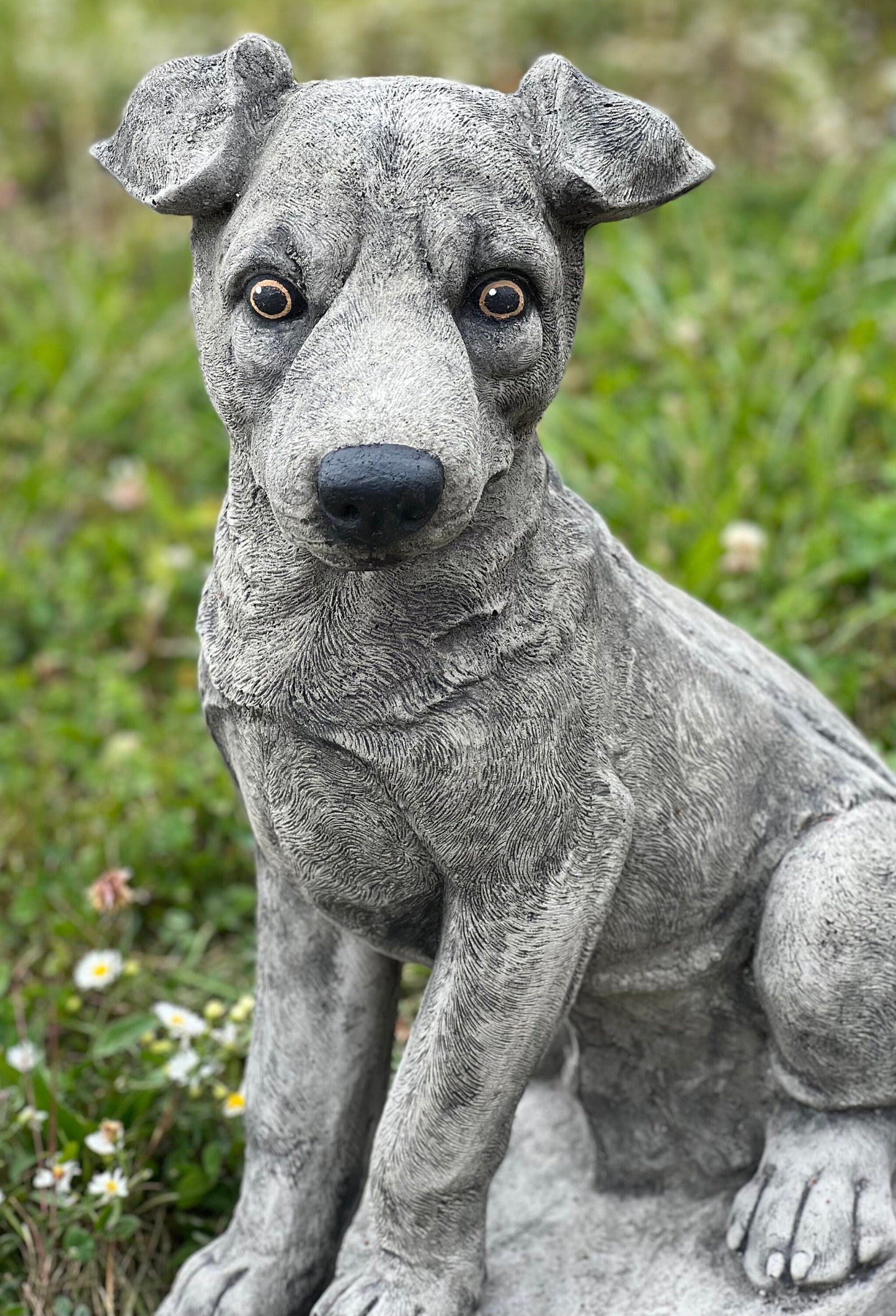Jack russell terrier statue