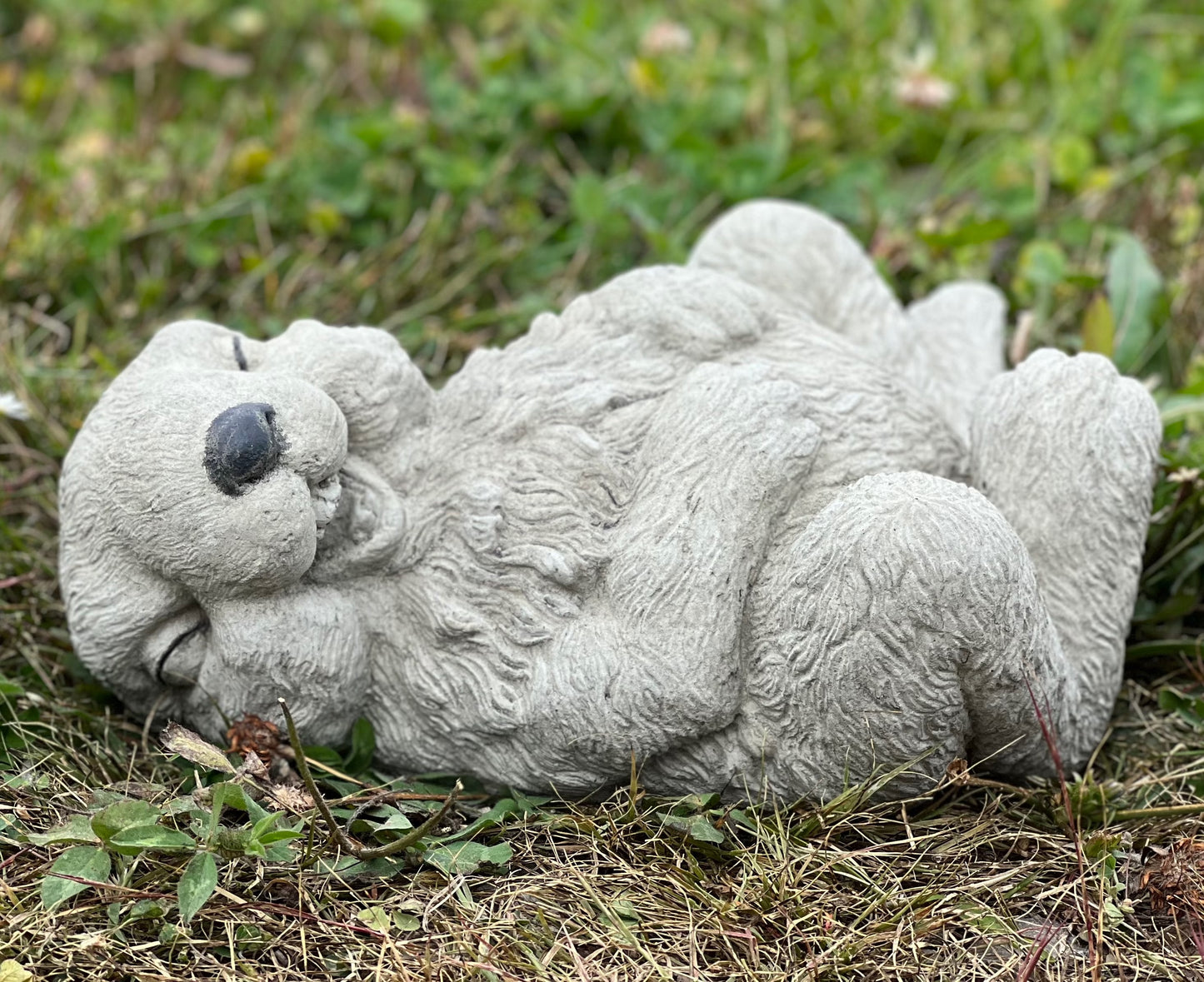 Giggling Laying on Back Rabbit Figure