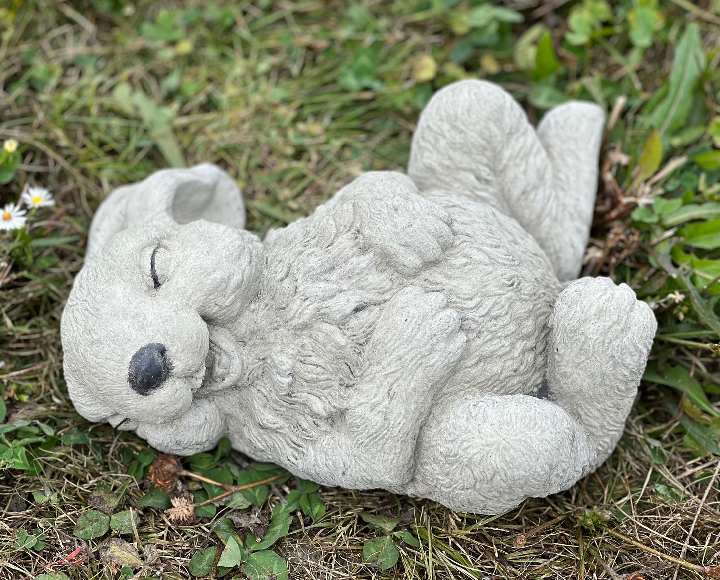 Giggling Laying on Back Rabbit Figure