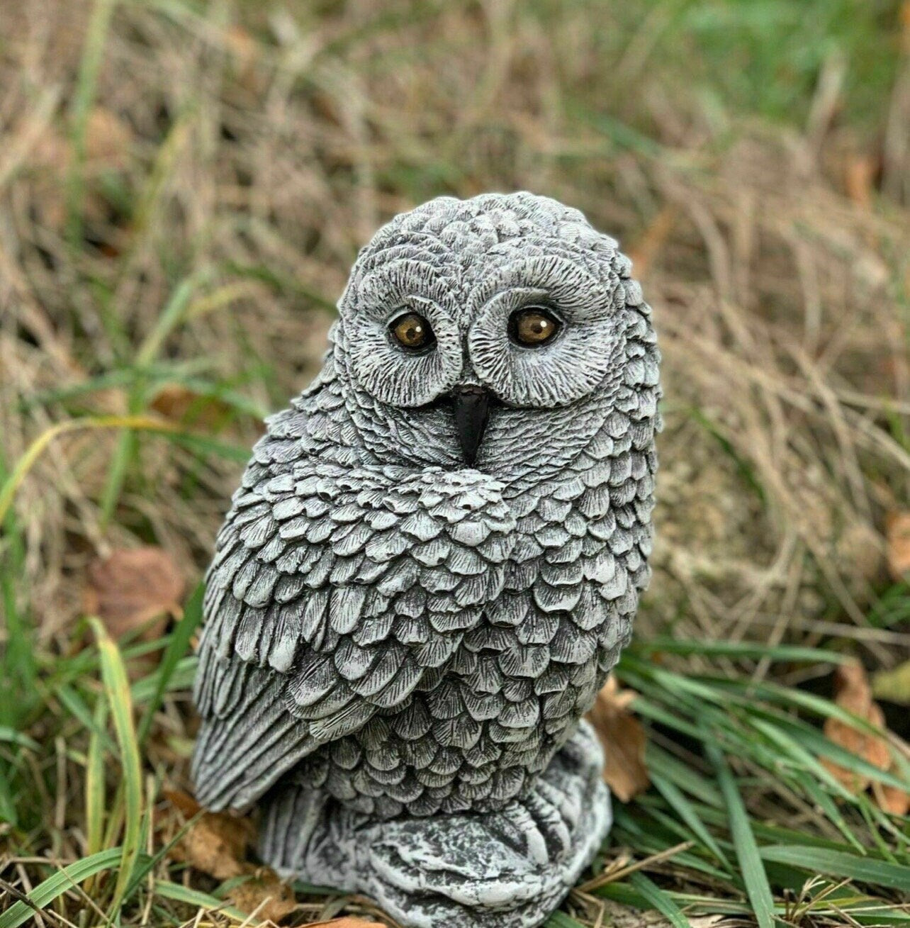 Garden owl statue