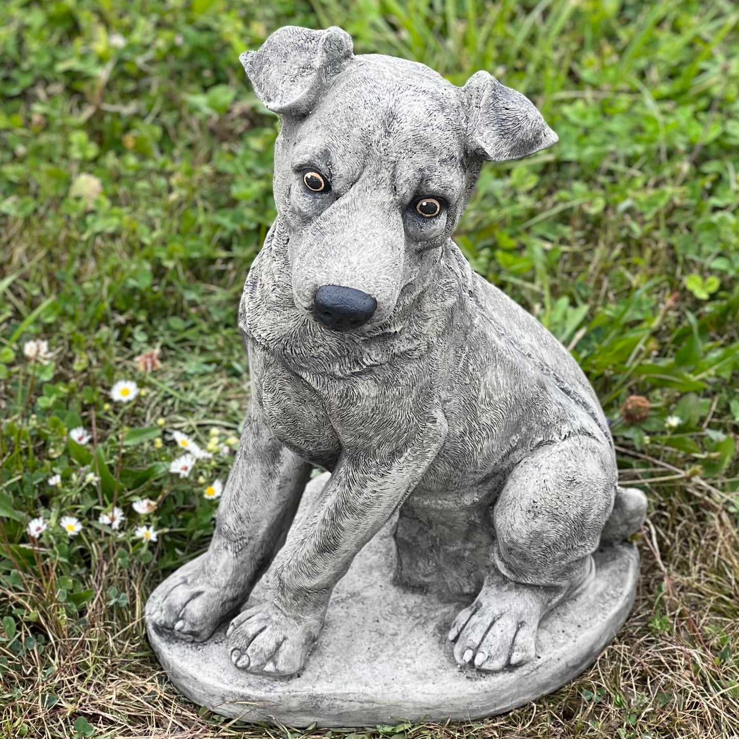 Jack russell terrier statue