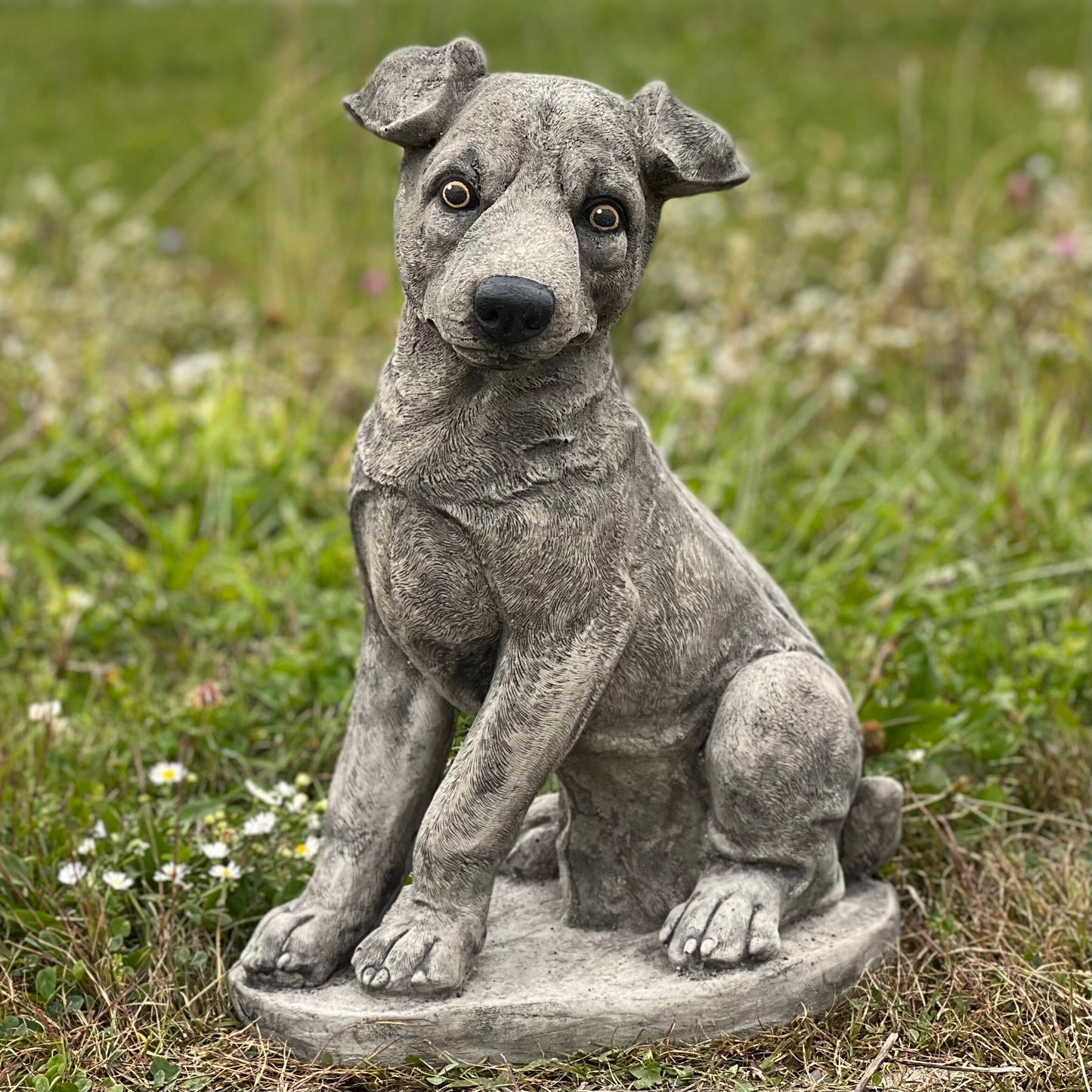 Jack russell terrier statue