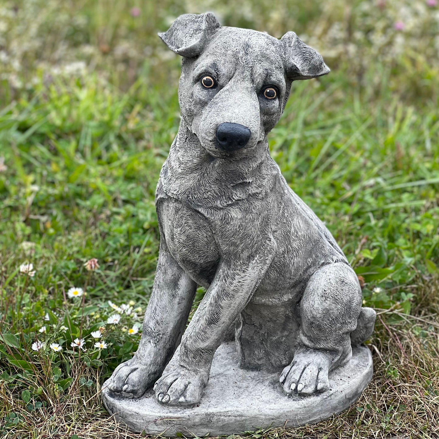 Jack russell terrier statue