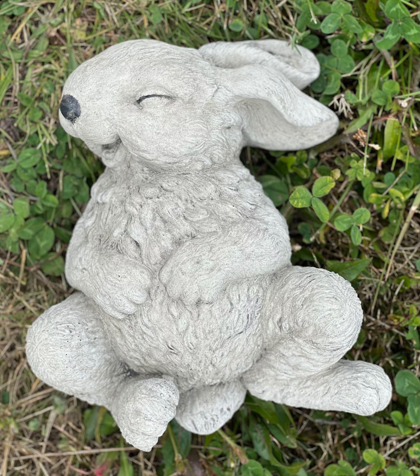 Giggling Laying on Back Rabbit Figure