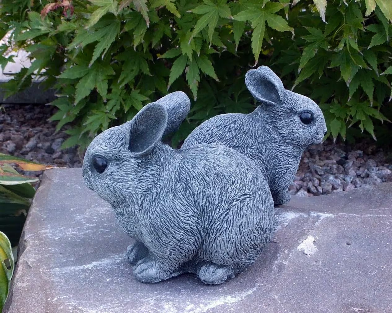 Garden rabbit figurines SET