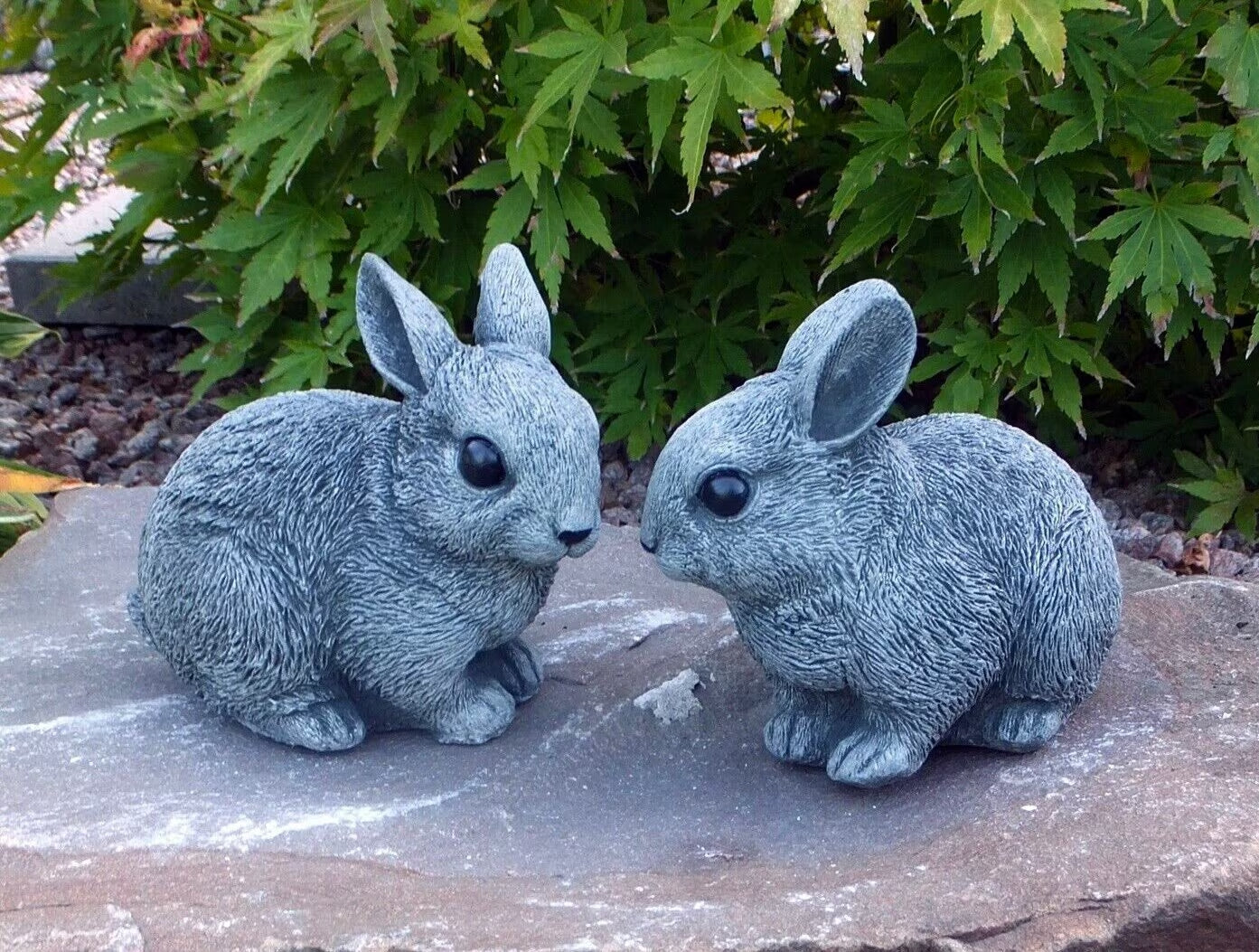 Garden rabbit figurines SET