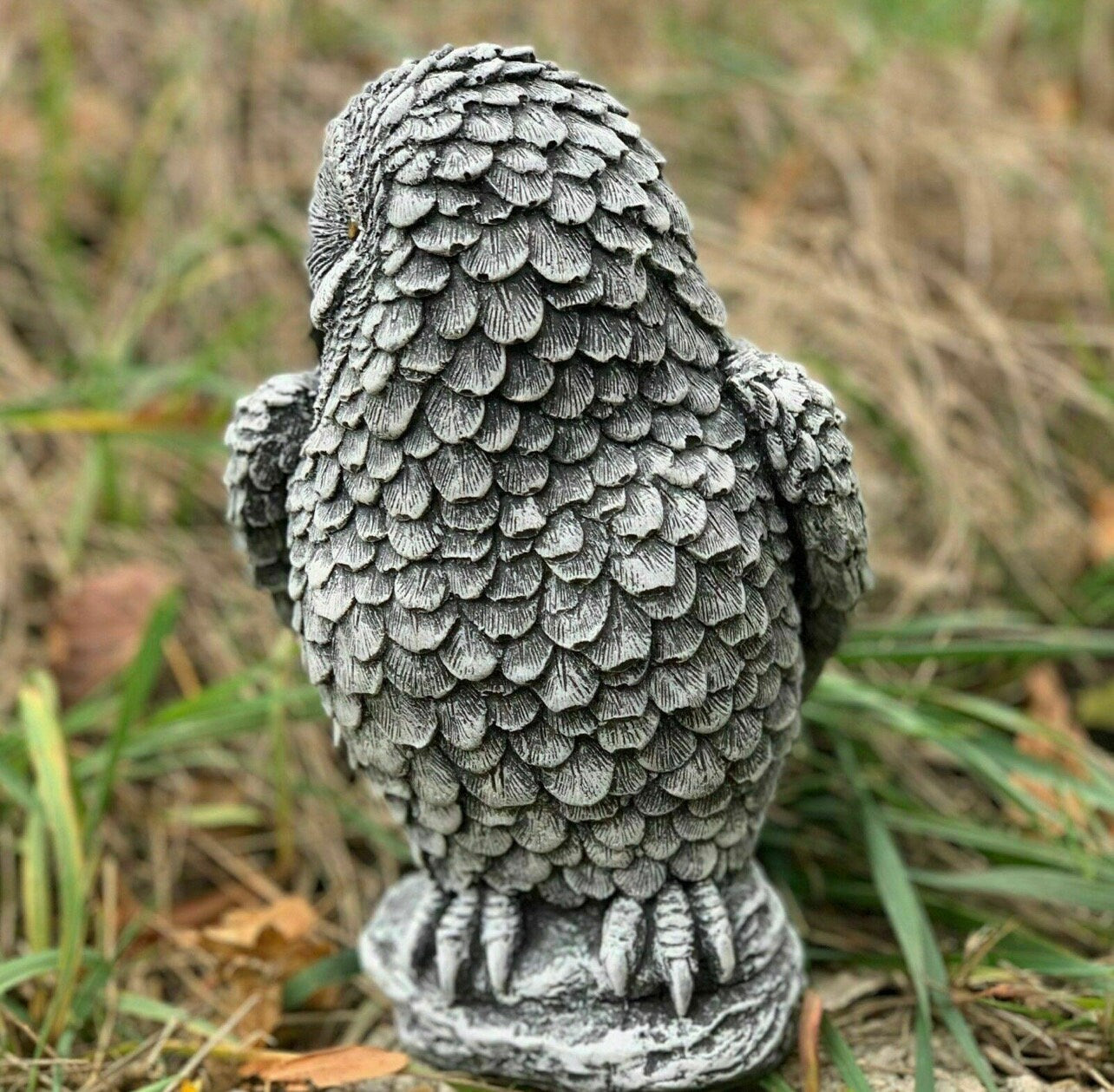Garden owl statue