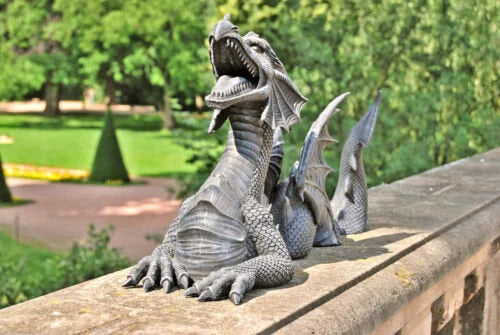 Fantasy dragon statue