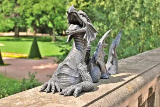 Fantasy dragon statue