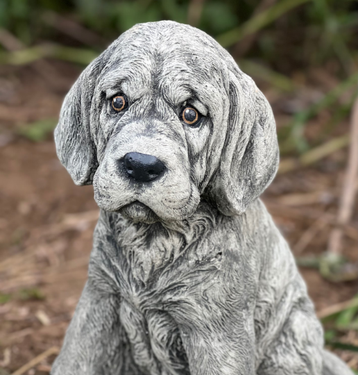 Concrete labrador retriever statue