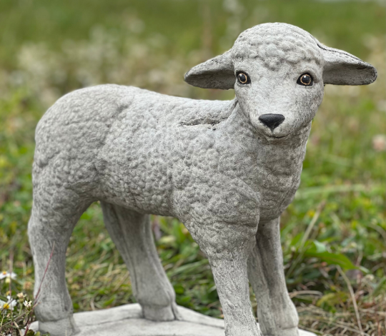 Concrete Lamb figurine