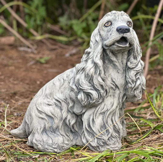 Spaniel dog garden figure