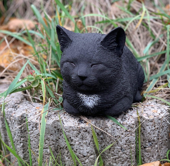 Customized black cat statue