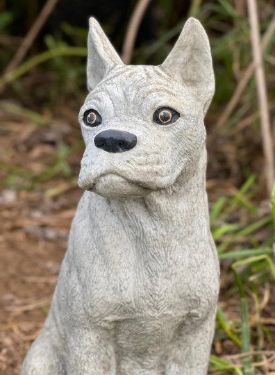 Concrete boxer statue