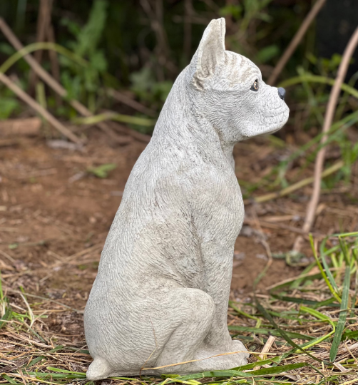 Concrete boxer statue