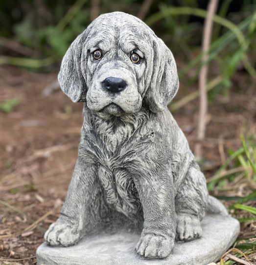 Concrete labrador retriever statue