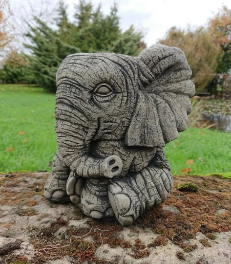 Elephant planter statue