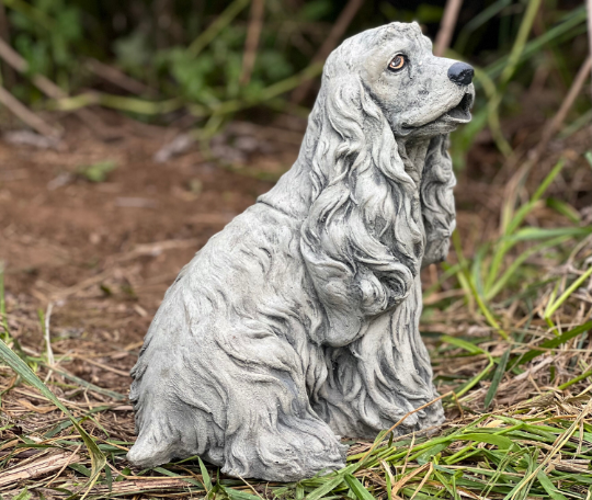 Spaniel dog garden figure