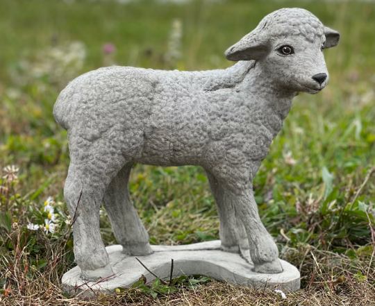 Concrete Lamb figurine