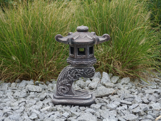 Stone Japanese pagoda garden lantern statue