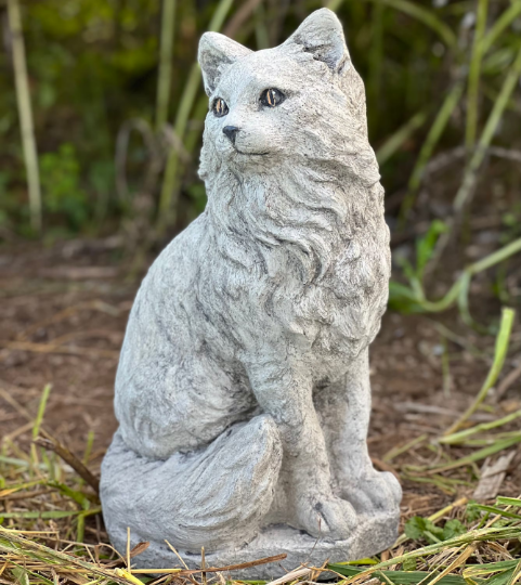 Sitting cat concrete figure