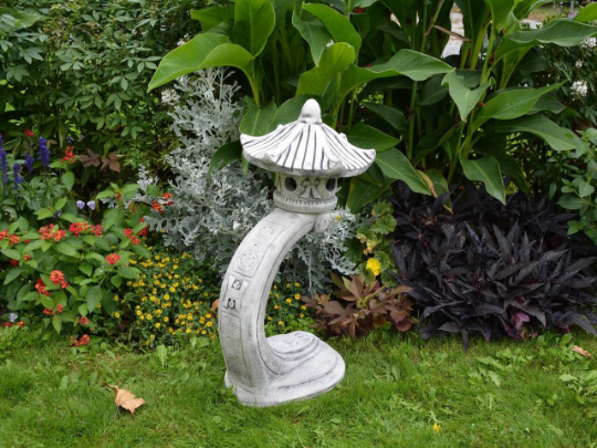 Concrete Lantern Pagoda Figurine