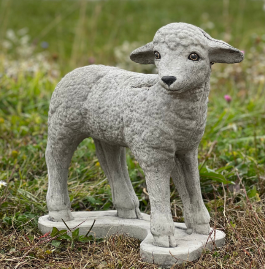 Concrete Lamb figurine