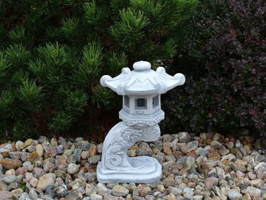 Concrete pagoda figurine