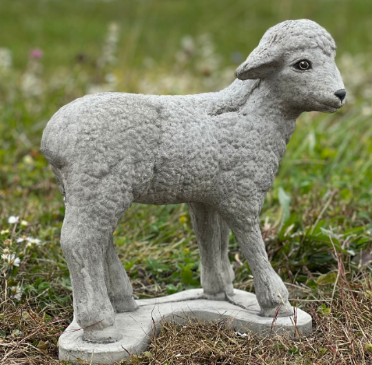 Concrete Lamb figurine