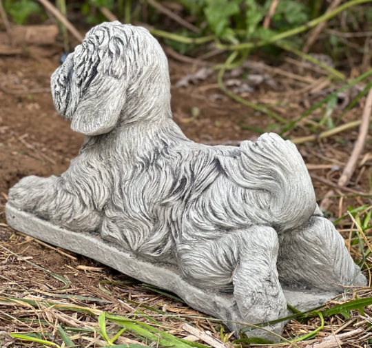 Laying Shih Tzu Statue for home and garden