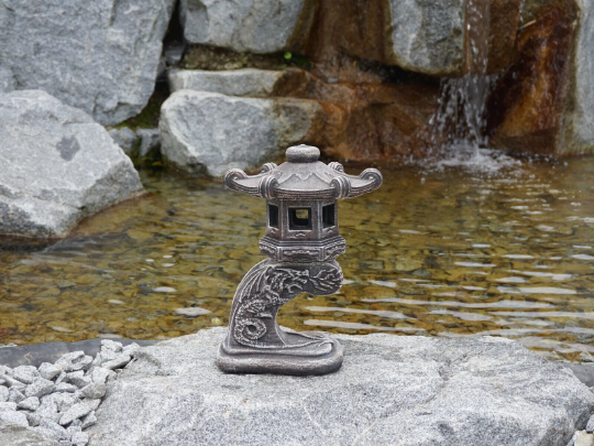 Stone Japanese pagoda garden lantern statue