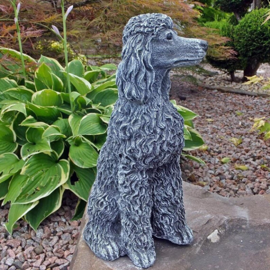 Sitting Poodle dog statue