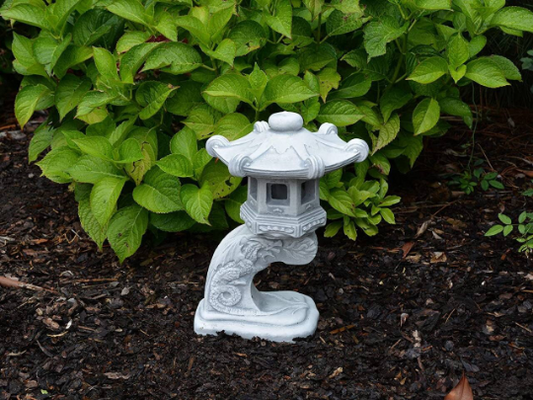 Concrete pagoda figurine