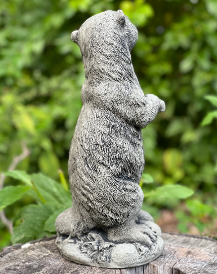 Otter animal figurine Backyard decor Concrete Outdoor sculpture