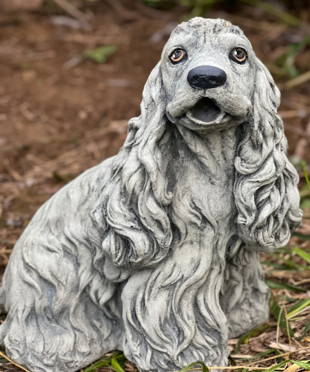 Spaniel dog garden figure