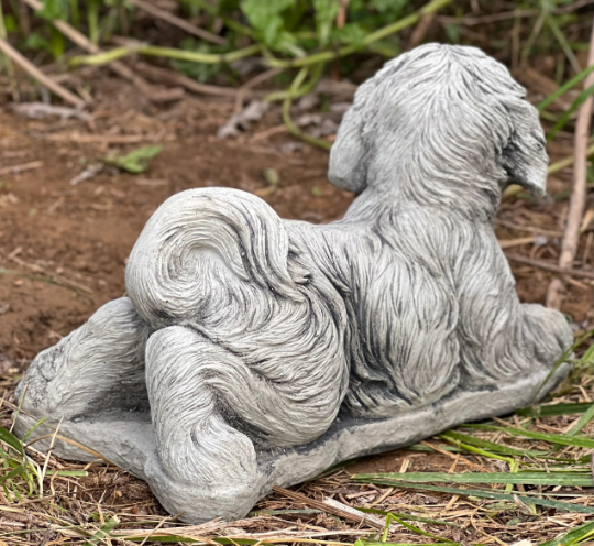 Laying Shih Tzu Statue for home and garden