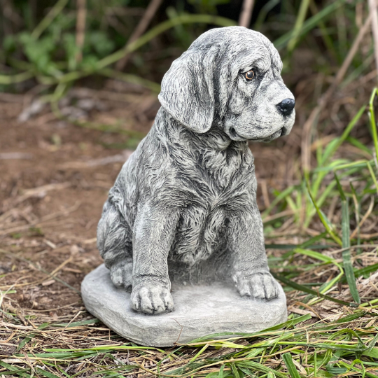 Concrete labrador retriever statue