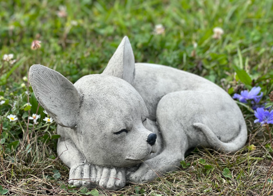 Chihuahua sleeping statue