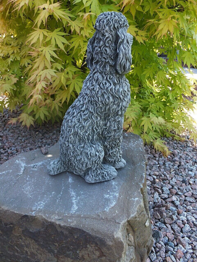 Sitting Poodle dog statue