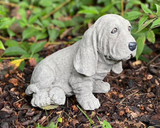 Massive Basset dog statue