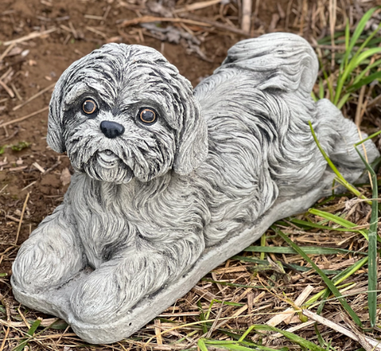 Laying Shih Tzu Statue for home and garden