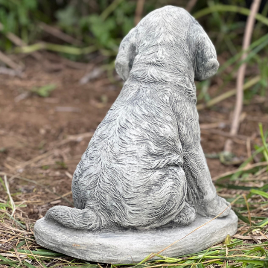 Concrete labrador retriever statue