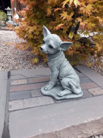 Realistic Chihuahua dog statue