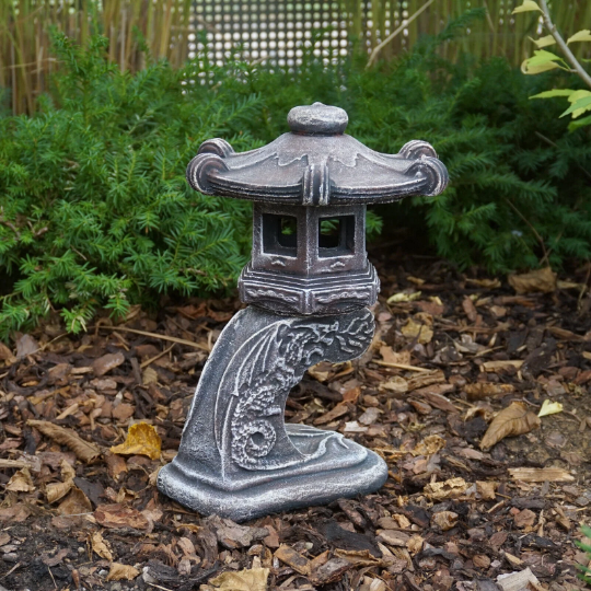 Stone Japanese pagoda garden lantern statue