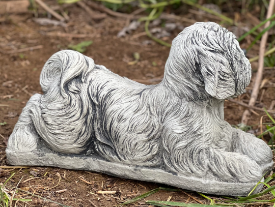 Laying Shih Tzu Statue for home and garden