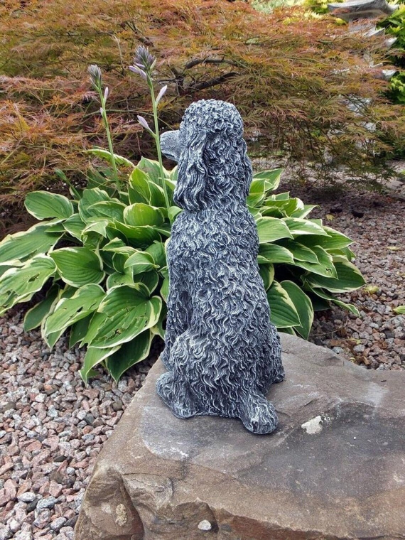 Sitting Poodle dog statue